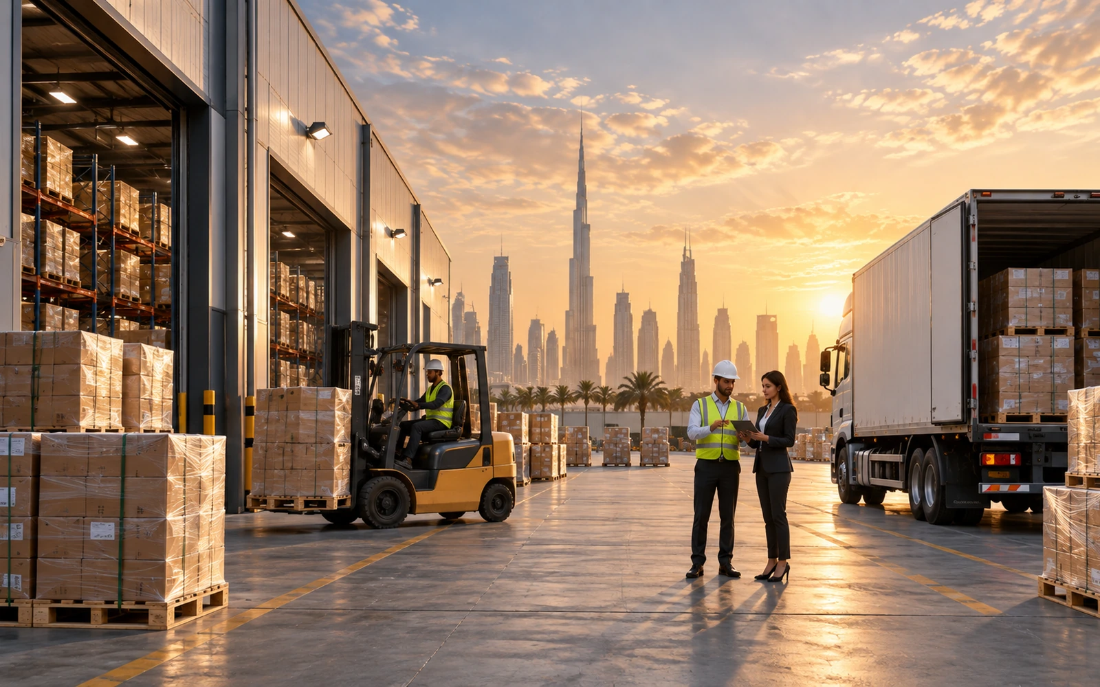 Trading and distribution operations with commercial transport and supply activity