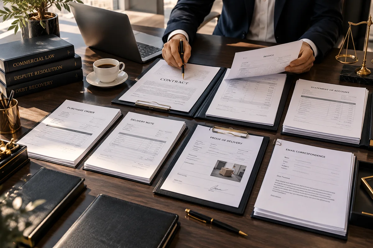 Contracts, invoices, purchase orders and delivery records under review