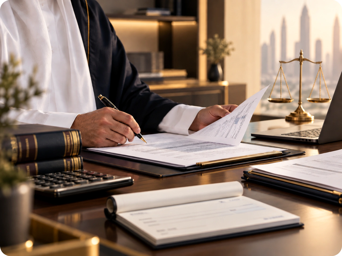 Corporate receivables review with financial documents